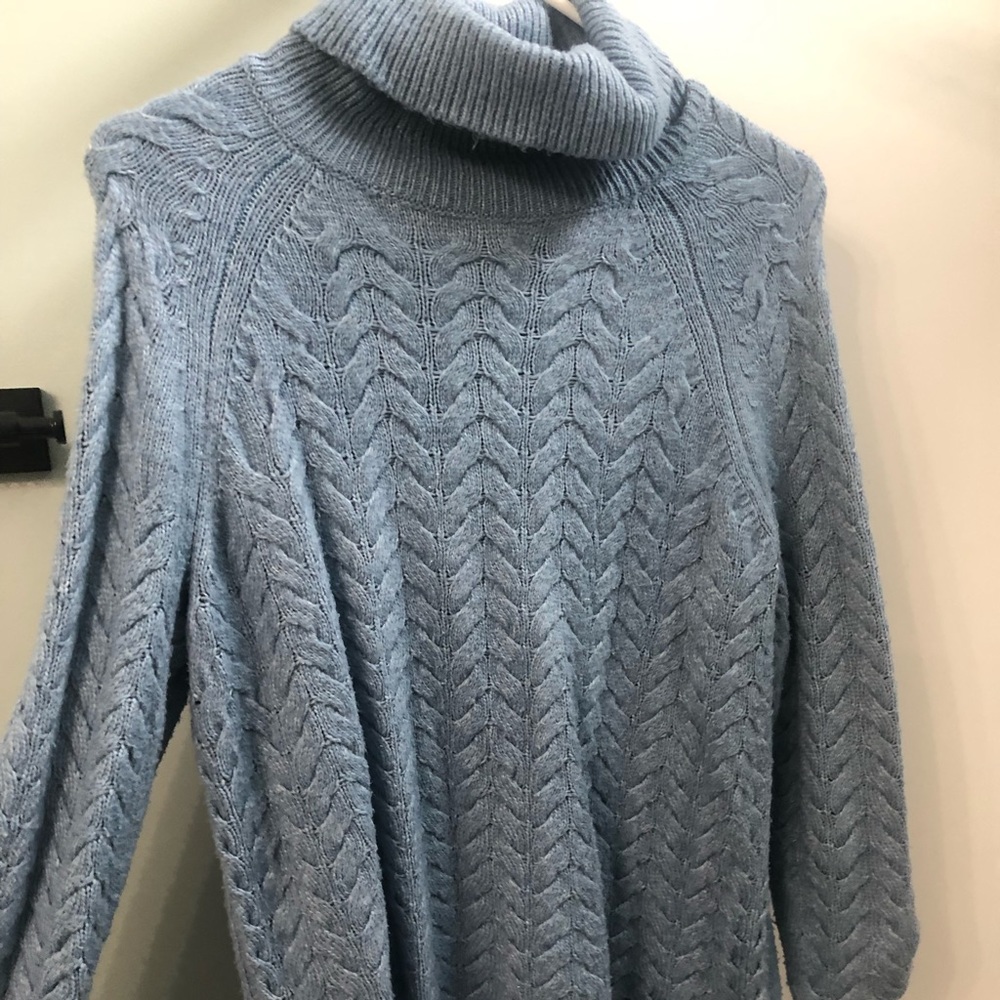 Light blue turtleneck